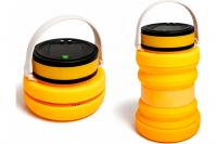 Бутыль-фонарь Фарлайт FAR0023 складная, жёлтый силикон, солнечная батарея, 2 уровня яркости + мерцание