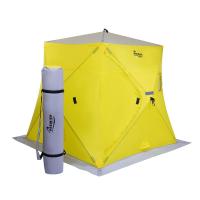 Палатка зимняя Premier Fishing PIRAMIDA 2,0x2,0х2,06м., люверсы, вентиляция, жёлто-серая (PR-ISP-200YG)