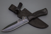 Нож Шторм из углеродистой стали У8, рукоять чёрный эластрон, клинок оксидирование (65890)