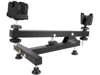 Ложемент (станок) для пристрелки оружия ShotTime EXACT HIT, материал сталь, кожаные упоры, цвет чёрный (ST-EH-1)