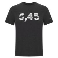 Футболка с принтом "5,45 new "; серая; короткий рукав; размер L (KKF000079)