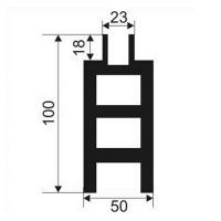 Мишень №7Б "Поясная фигура с 3-мя окнами  для  вставки мишени,  50х100 см, чёрно-белая