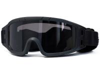 Маска стрелковая ShotTime Puma, защитная, чёрная, линза серая  (GST-037-BLK-G)