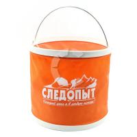 Ведро складное "СЛЕДОПЫТ", 9 л, оранжевый, без чехла (PF-CT-F16)