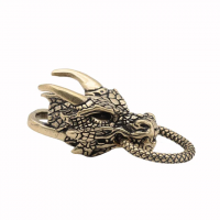 Пряжка для паракордового браслета EDC "Голова дракона" цвет золото, вес 12,3 г