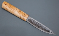 Нож Северный "средний" сталь дамаск с кованным долом, рукоять карельская береза (66031)