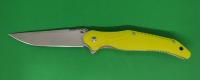 Нож складной REPTILIAN "Пифон-02" сталь 9Cr18MoV, рукоять жёлтая G10, клинок Stonewash, флиппер, замок Liner-Lock, система IKBS