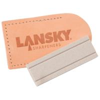 Точилка Lansky LSAPS Pocket Stone Fine (натуральный мягкий камень "Арканзас" в кожаном чехле)