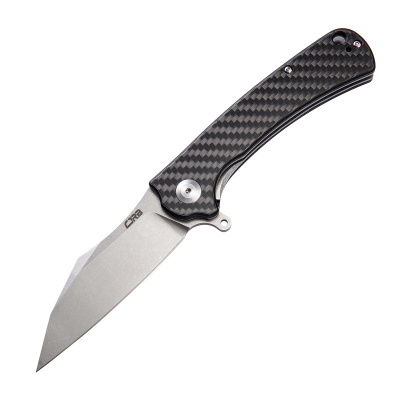 Нож складной CJRB J1901-CF Talla сталь D2, рукоять Carbon fiber, замок Liner-Lock, клинок Stone Wash
