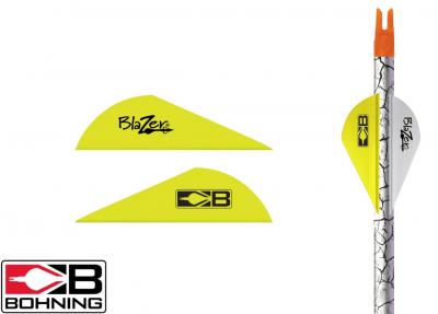 Оперение Blazer Vanes 2" цвет Neon Yellow, вес 0,38 г,  длина 5,08 см., высота 1,45 см 