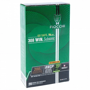 Патрон нарезной 308Win Fiocchi  12,9 г Fiocchi Subsonic RNCP