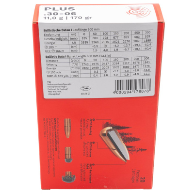 Патрон нарезной 30-06 Geco Plus 11.0 г ТМ SP