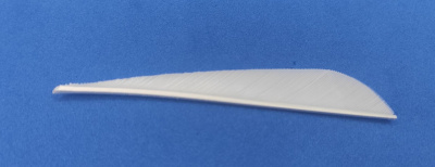 Оперение натуральное MILAEM 3" Parabol RW-White вес 0,18 г, длина 7,92 см, высота 1,13 см