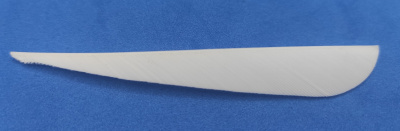 Оперение натуральное MILAEM 3" Parabol RW-White вес 0,18 г, длина 7,92 см, высота 1,13 см