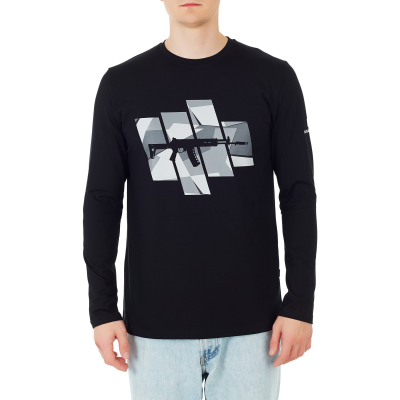 Лонгслив с принтом "АК-12 Gen2"; черный; размер XXL (KKL000045)