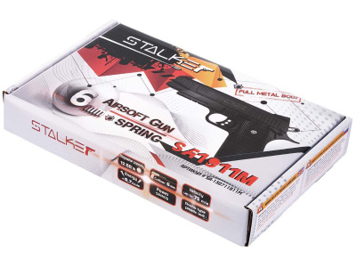 Пистолет страйкбольный Stalker SA1911M Spring (Colt 1911 Rail), кал.6 мм, металл, до 75 м/с