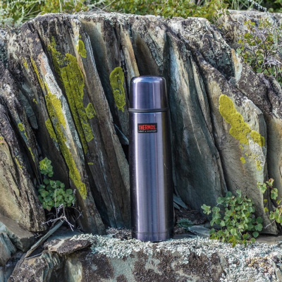 Термос для напитков THERMOS FBB-1000 BC Midnight Blue 0.1L, цв.синий, тепло/холод 18/24ч. (853288)