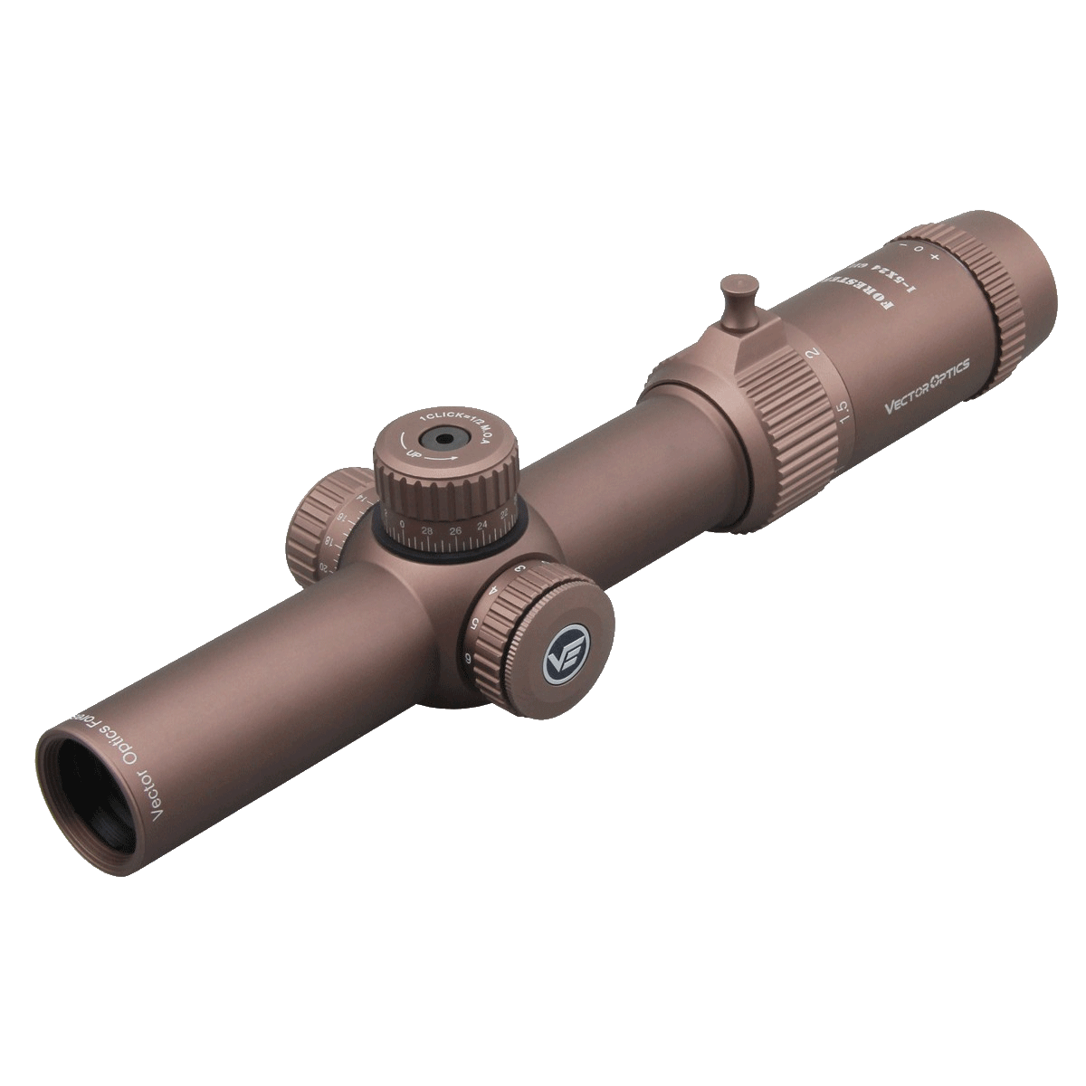 Прицел Vector Optics Forester 1-5x24 GenII Coyote FDE, сетка VFD-2 -  азотозаполненный (SFP), d-30мм (SCOC-32)