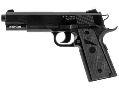 Пистолет страйкбольный Stalker SC1911P (Colt 1911) кал.6 мм, 12г CO2, пластик, до 105 м/с (SC-12051C1911)