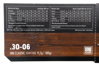 Патрон нарезной 30-06 RWS 11,7 г UNI Classic