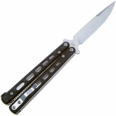 Нож бабочка Boker 06EX002 Balisong сталь 440С, рукоять G10, замок Spring Latch, клинок Satin