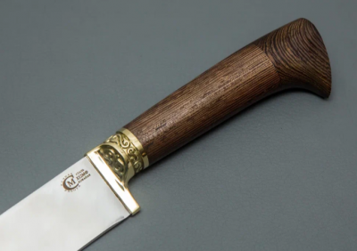 Нож Узбекский "малый Пчак" из кованой стали Х12МФ, рукоять венге, литьё латунь (10308)