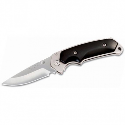 Нож складной Buck Folding Alpha Hunter 0279BKS-B сталь 420HC, рукоять чёрный каучук, замок Liner-Lock, закалка BOS