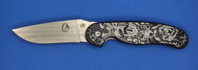 Нож складной Steel Claw "Rat01-1" сталь VG10, рукоять G10  принт на чёрном, замок Liner Lock