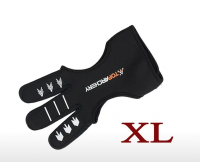 Перчатка для стрельбы из лука TopArchery неопрен, цвет чёрный, р.XL (9-10 см)