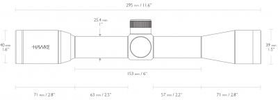 Прицел Hawke VANTAGE 4х32  сетка MilDot  (14101)