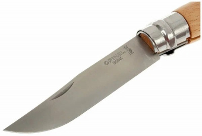 Нож складной Opinel Corkscrew Bottle Opener №10 штопор/открывашка клинок 10 см, нержавеющая сталь Sandvik 12C27, рукоять бук, Viroblock (002578)