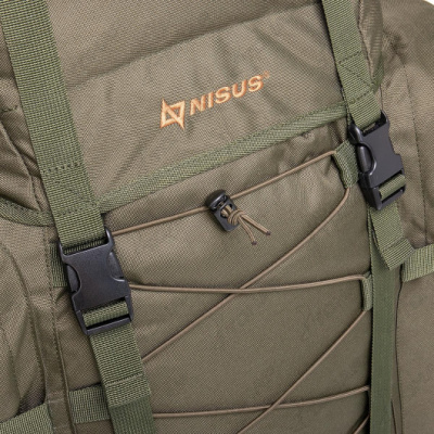 Рюкзак туристический NISUS Контур/Contour 50 литров, полиэстер 600D c PU, цв.Олива (N-TB1379-50L)