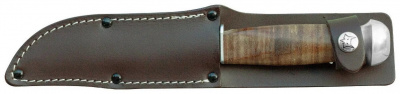 Нож с фиксированным клинком Fox F610/13R European Hunter сталь 420HC, рукоять наборная кожа