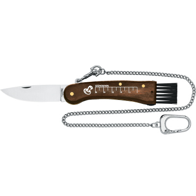 Нож грибника складной Fox F404 Mushrooms Knife сталь 420C, рукоять Палисандр, замок Slip Joint, клинок Satin