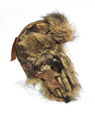 Шапка-ушанка "Browning" с Мехом (Polyester/Waterproof/Camo) B308C