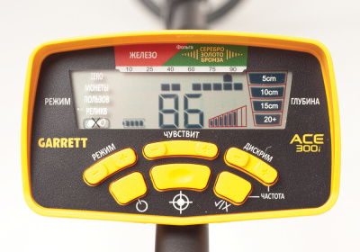 Металлоискатель Garrett ACE 300i # 1141850 RUS - катушка 7''x10'', 5 режимов поиска.