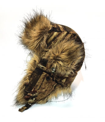Шапка-ушанка "Browning" с Мехом (Polyester/Waterproof/Camo) B308C