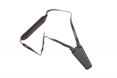 Упор для ружья на ремне, кожа, цвет коричневый (220420035)