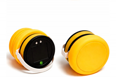 Бутыль-фонарь Фарлайт FAR0023 складная, жёлтый силикон, солнечная батарея, 2 уровня яркости + мерцание