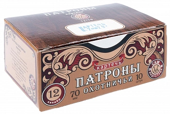 Патрон 12/70 СКМ картечь 6,2мм 29 г порох Россия