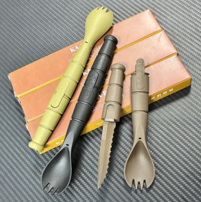 Походный набор столовых приборов (вилка, ложка, нож) KA-BAR Spork Knife 3-pack