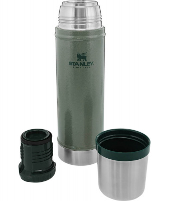 Термос STANLEY Classic 0.47L. Зеленая эмаль (15ч. -тепло/холод) (10-01228-072)