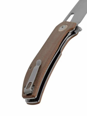 Нож складной Boker 01SC005 Toxicofera сталь 440A, рукоять микарта/сталь, замок Liner-Lock, клинок Stone Wash