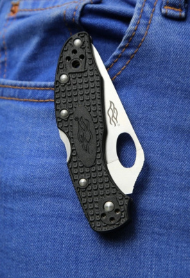 Нож складной Ganzo Firebird F759M-BK сталь 440С, рукоять чёрный нейлон, замок Back Lock (Эндура 4P)