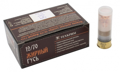 Патрон 12/70 Картечь 6,5 мм Жирный гусь 38 гр. Техкрим