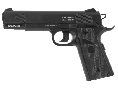 Пистолет пневматический Stalker S1911M (Colt 1911) кал.4,5 мм, металл, до 120 м/с (ST-12051M)