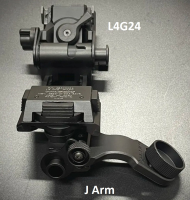 Кронштейн J Arm для крепления L4G24 на тактический шлем ПНВ PVS14 MICH, PASCGT, OpsCore 