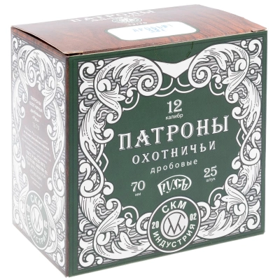 Патрон 12/70 №1 32гр "Русь" СКМ