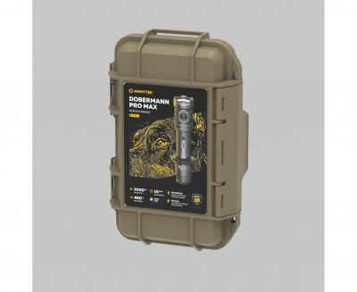 Фонарь тактический Armytek Dobermann Pro Max Magnet USB Белый свет 3000лм (до 460 метров) / 9°:72° / 1x21700 Li-Ion (в комплекте) F08401C