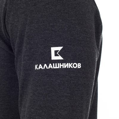 Лонгслив с принтом "5,45 new "; серый; размер L  (KKL000051)